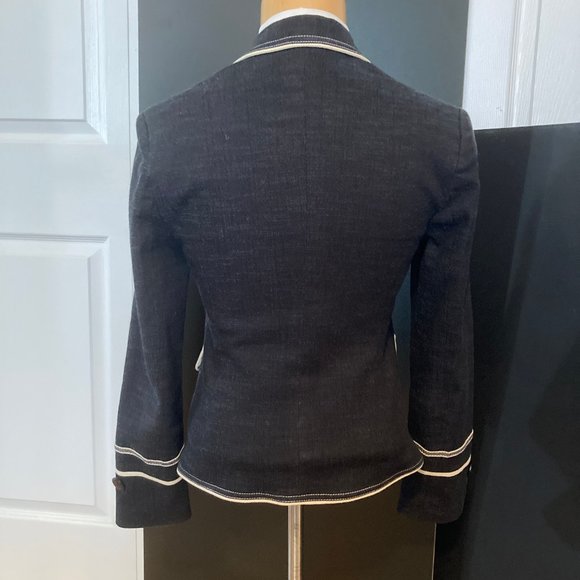 TRISTAN & ISEUT TAPERED AND PIPING ACCENT JACKET SIZE 2 MADE IN CANADA - Picture 2 of 3